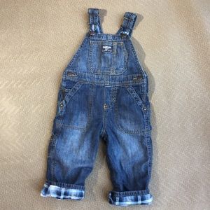 Oshkosh by gosh lined overalls size 18 months